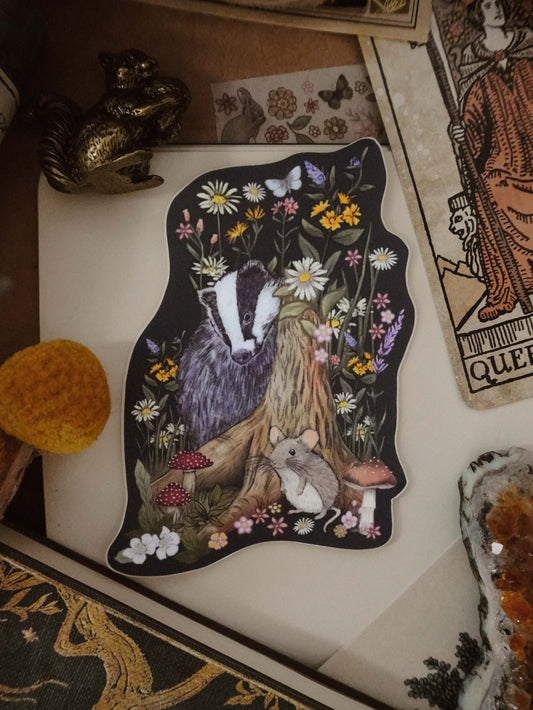Dark Badger Die Cut Vinyl Sticker