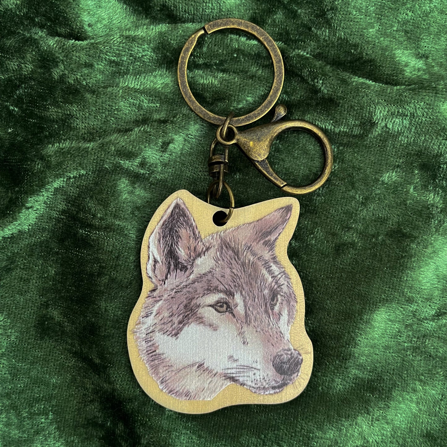 Wolf keyring