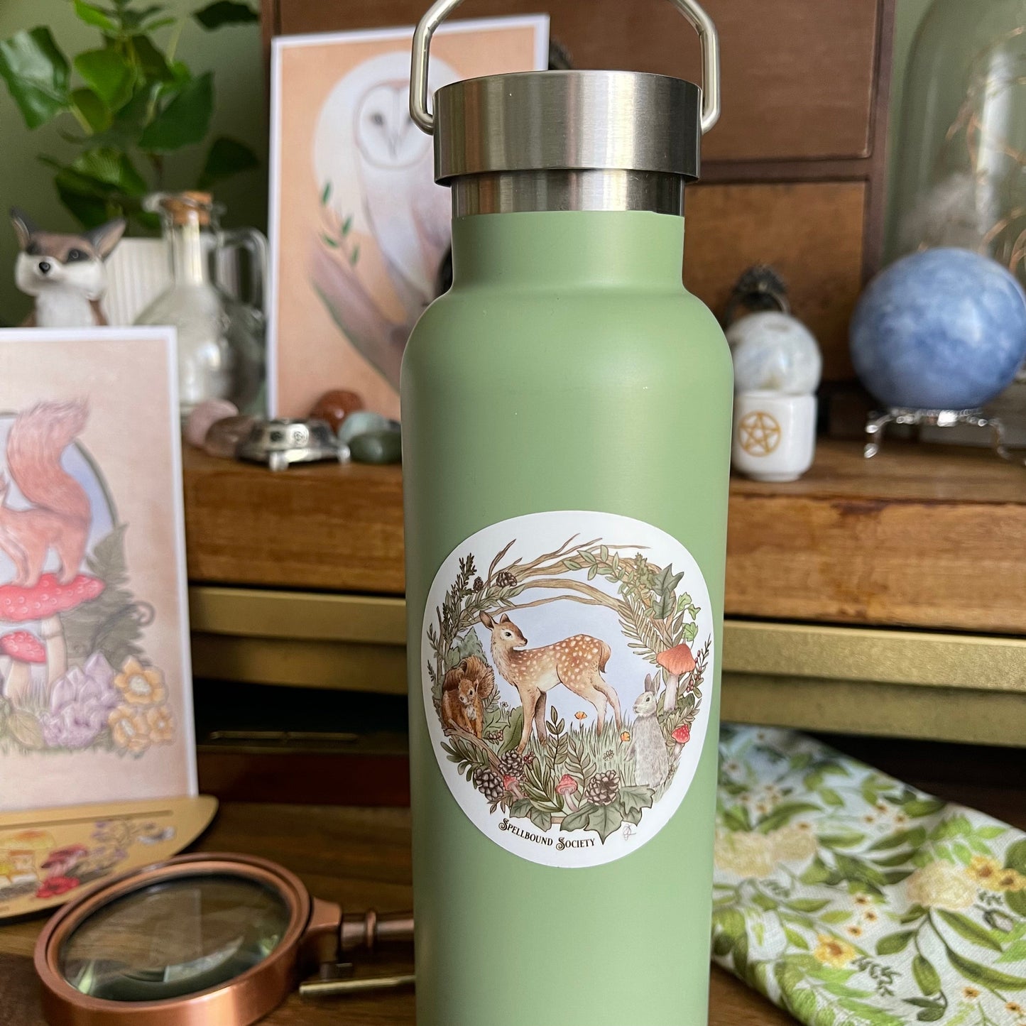 Woodland round sticker