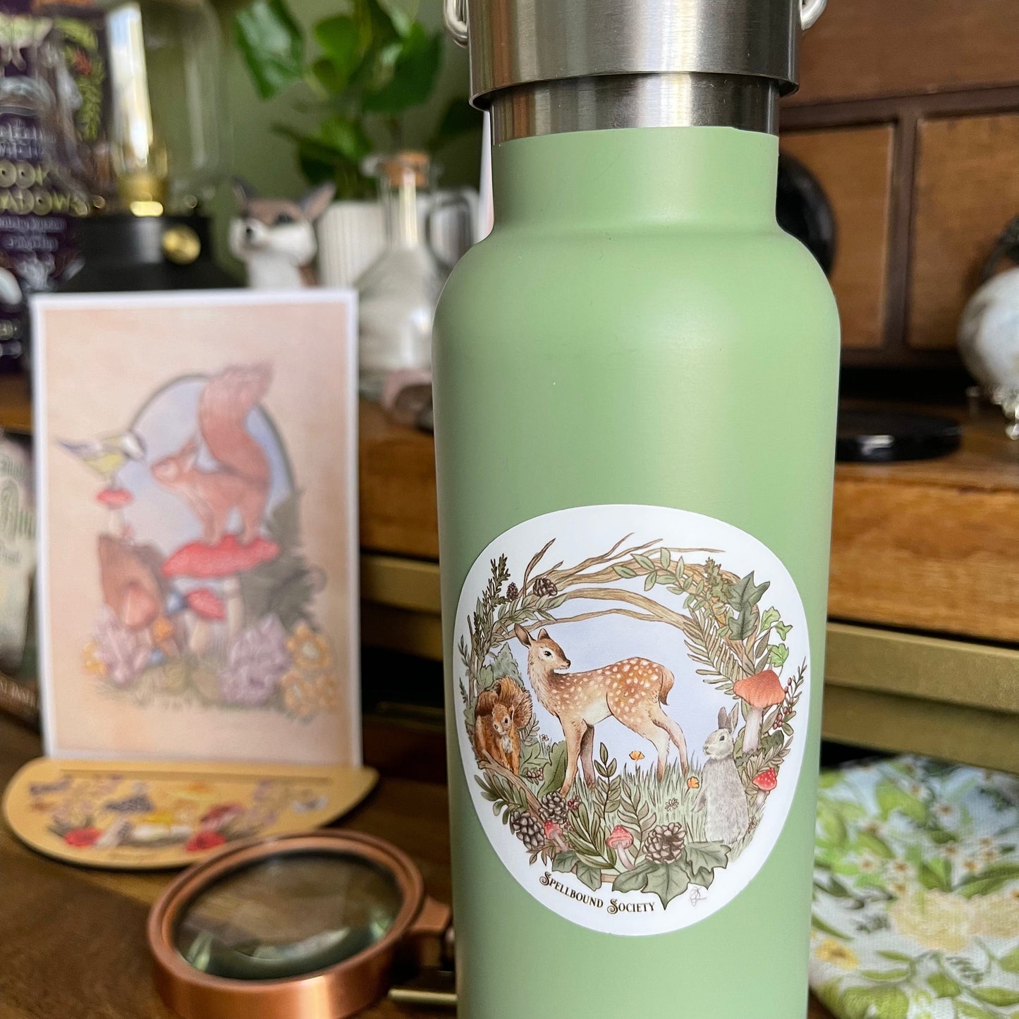 Woodland round sticker