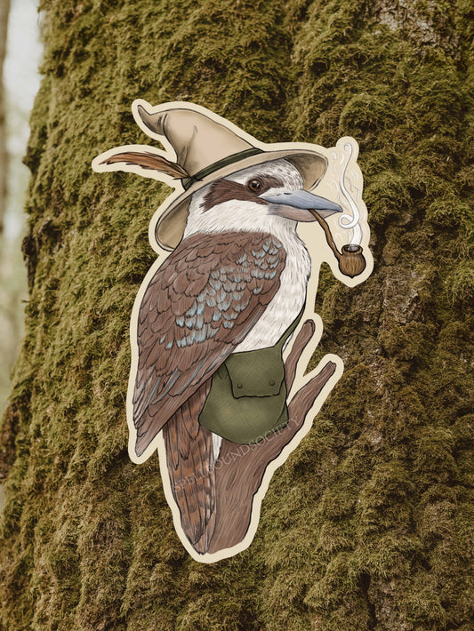Wise Kookaburra Vinyl Sticker