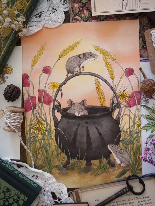 Cauldron Mice Print