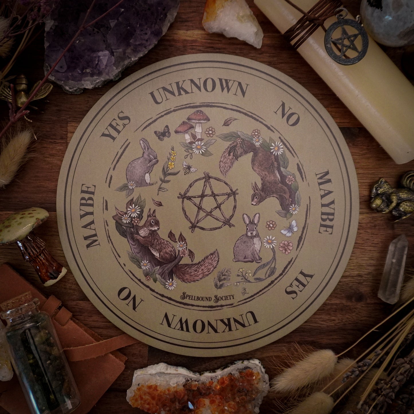 Rabbits and Squirrels Pendulum Board Green