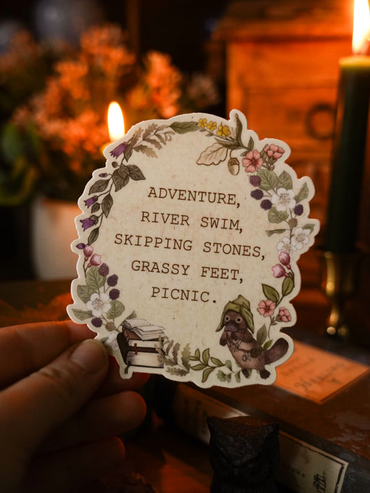 Day out with Platypus Vinyl Sticker