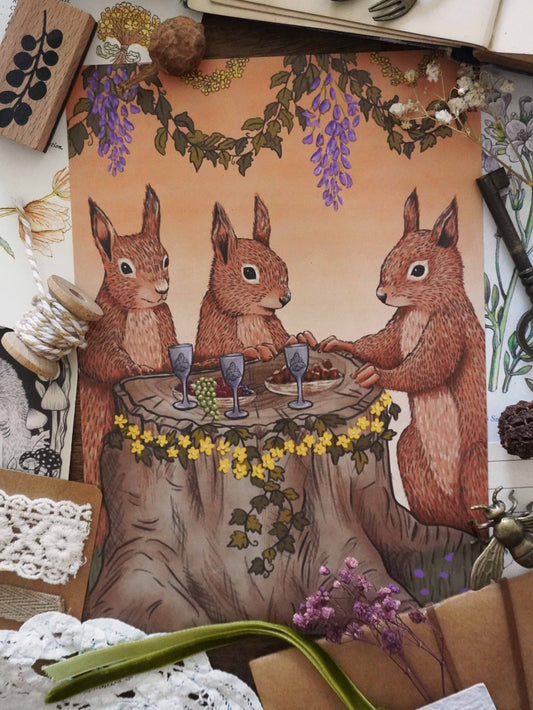 Squirrel Celebration Print