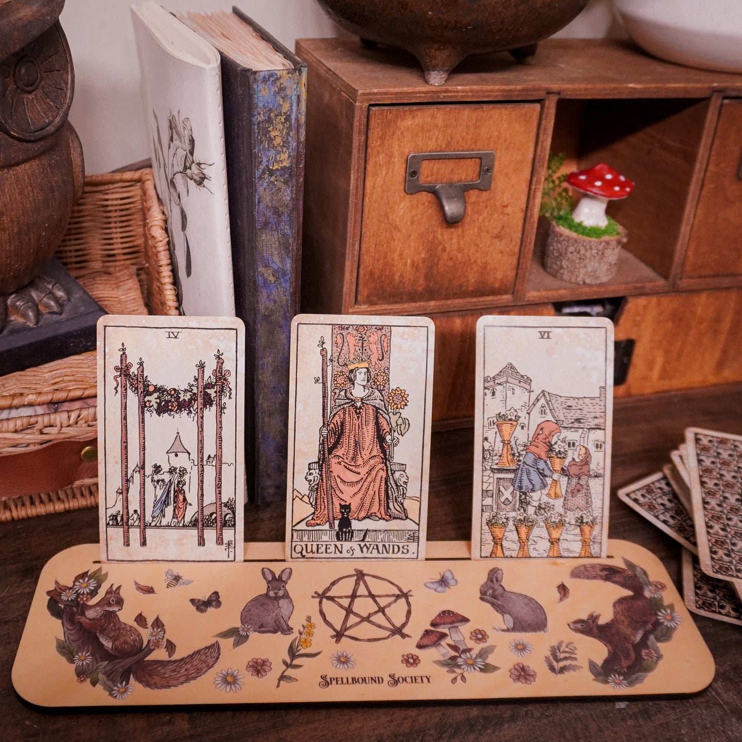 Rabbits and Squirrels Tarot Card Holder Oracle Card Holder