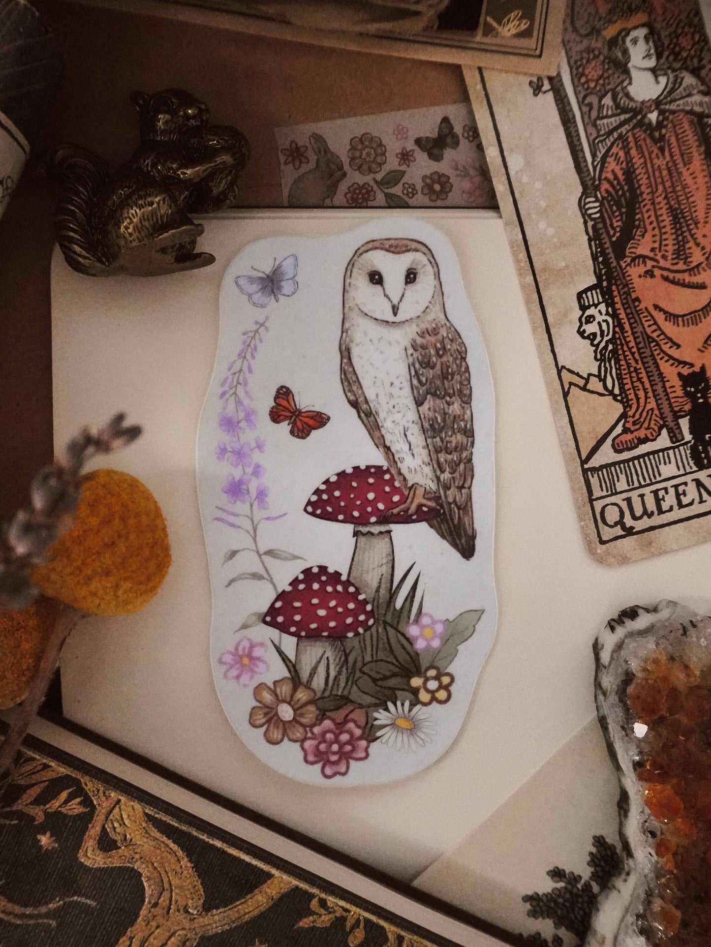 Light Owl Die Cut Vinyl Sticker