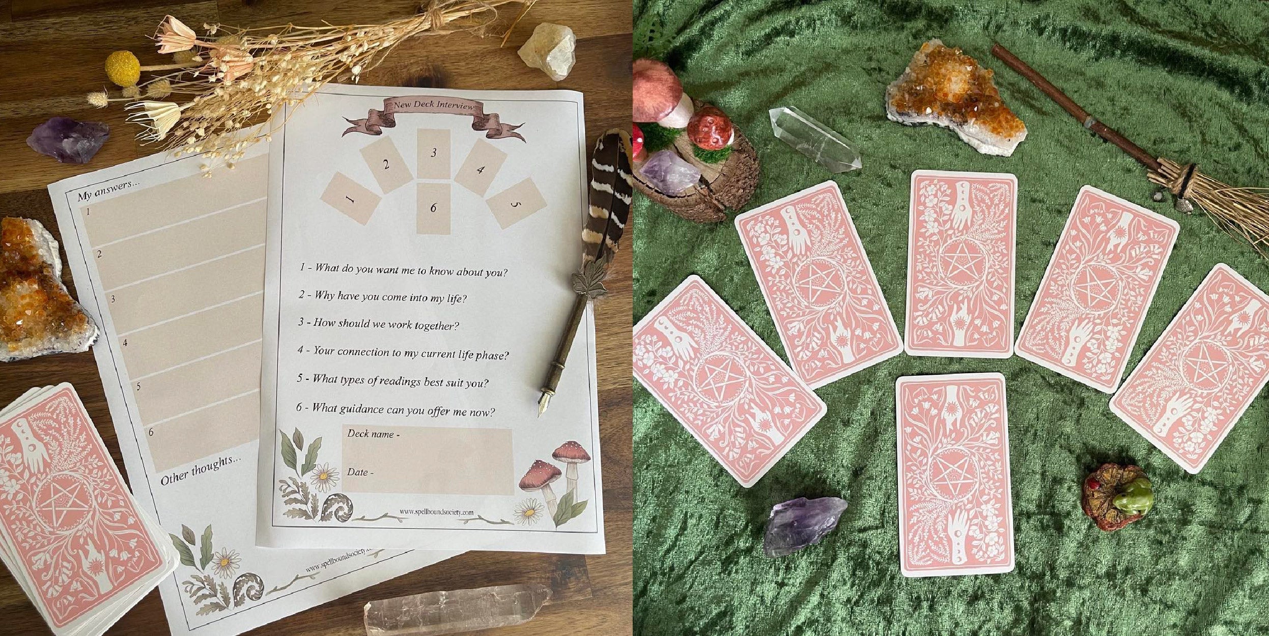 Interview your New Tarot Cards and Oracle Cards with this FREE Printab ...
