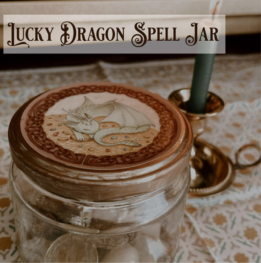 Real Witchcraft Spell Lucky Dragon Spell Jar with FREE Printable
