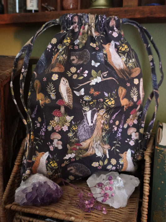 Moonlight Forest Animals Tarot Bag