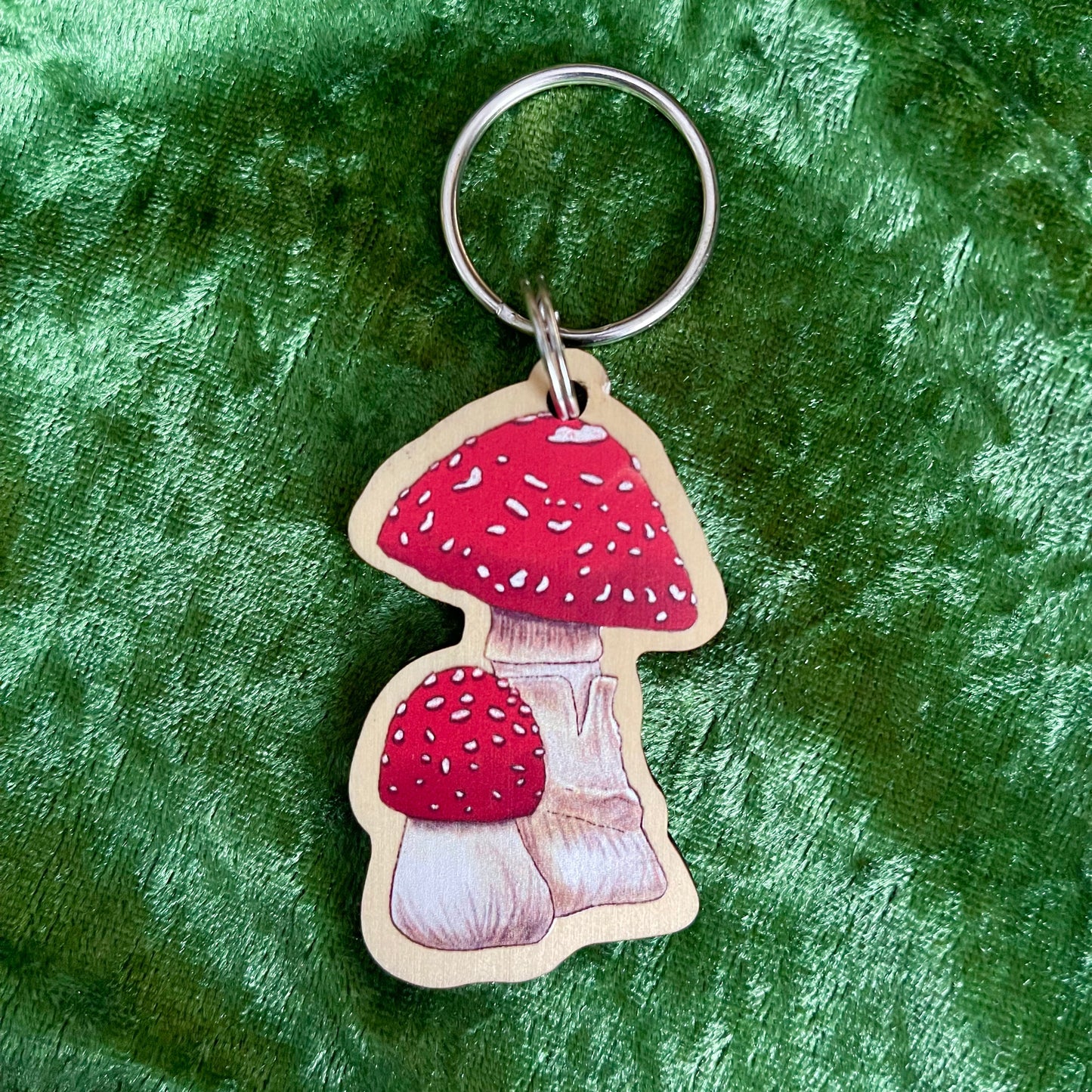 Mushroom keyring