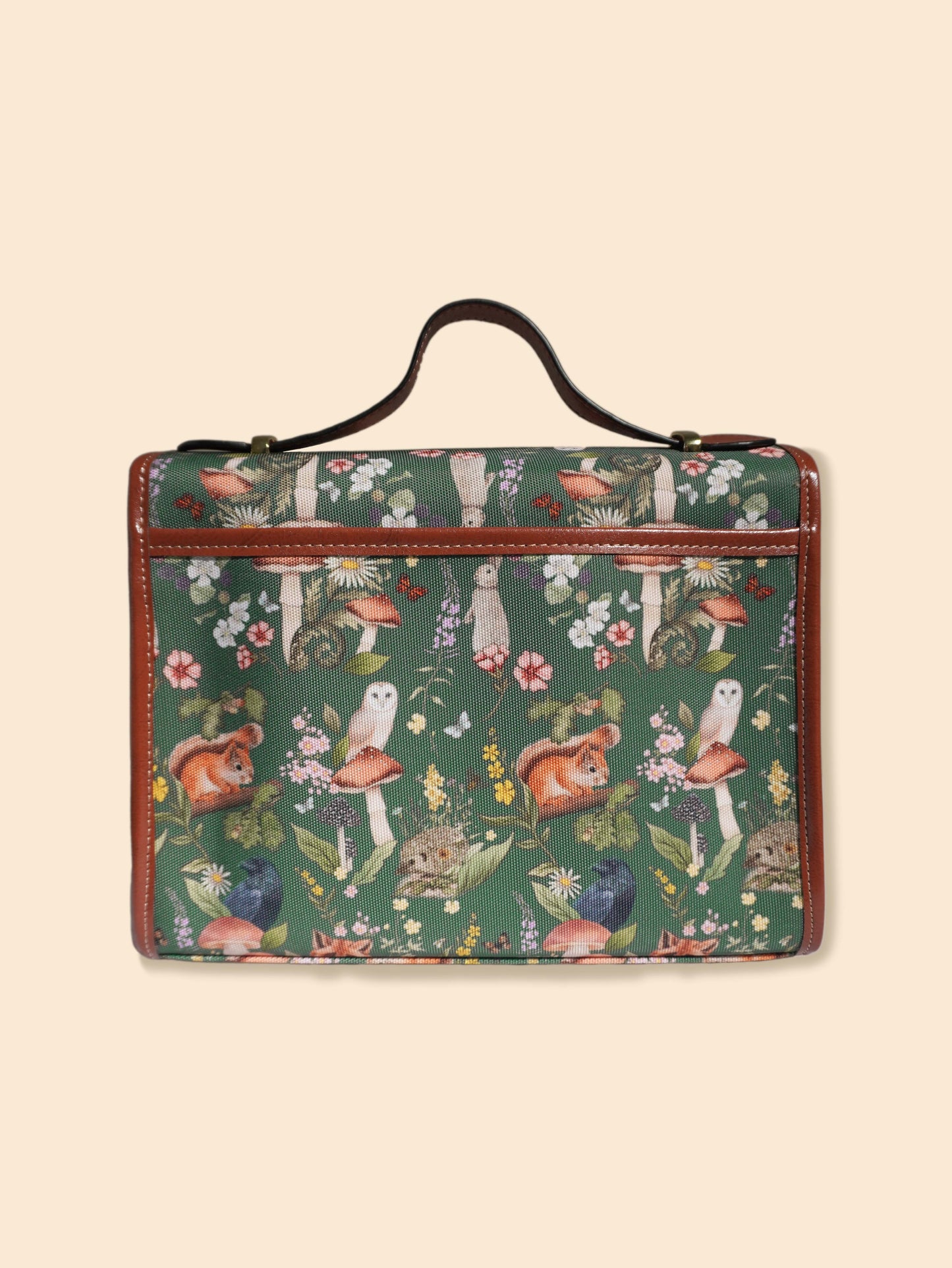 Woodland Animals - Green - Satchel Bag