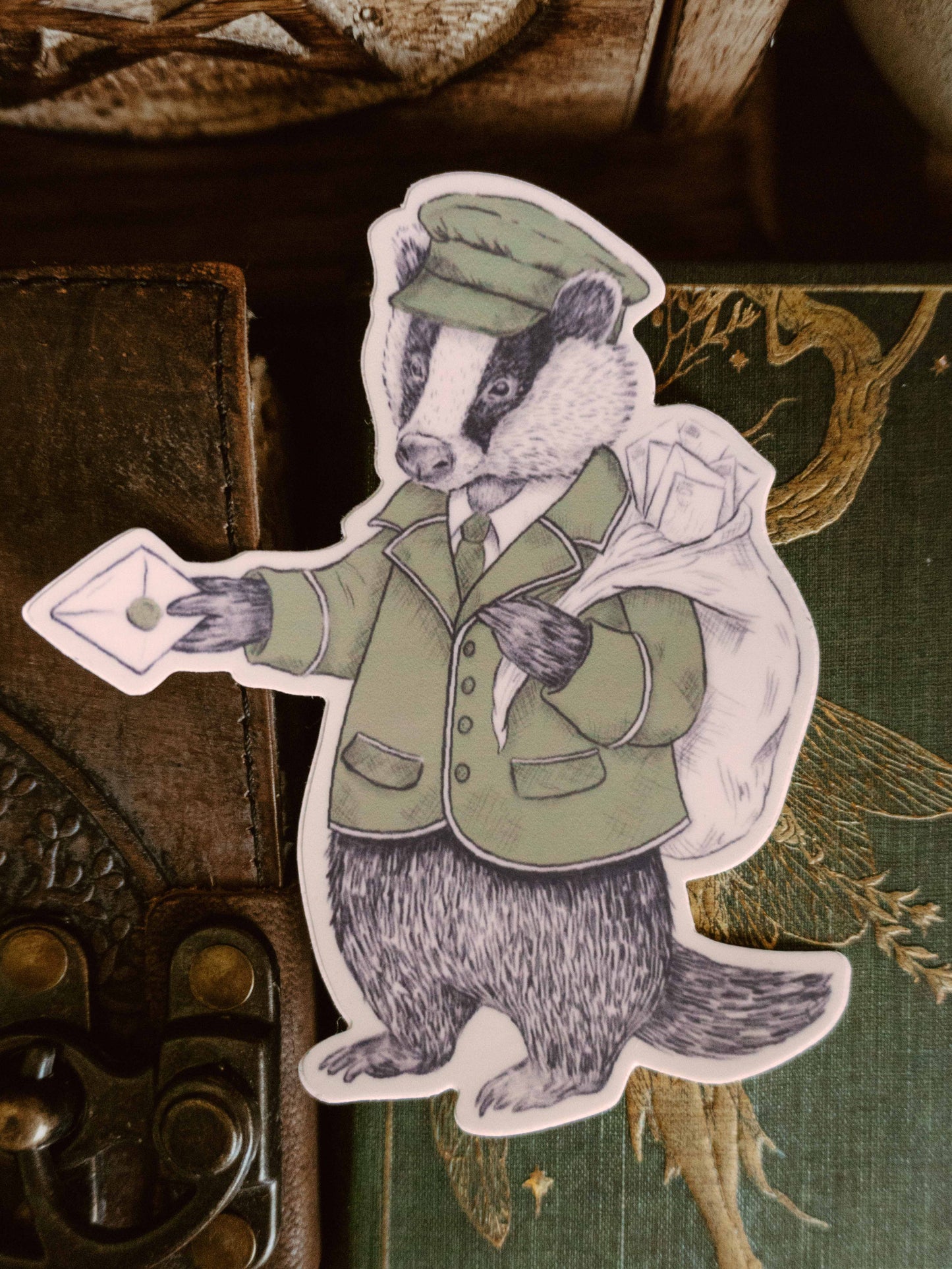 Postie Badger Vinyl Sticker
