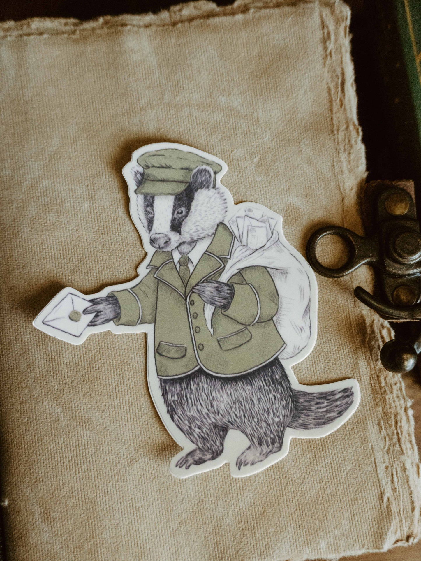 Postie Badger Vinyl Sticker