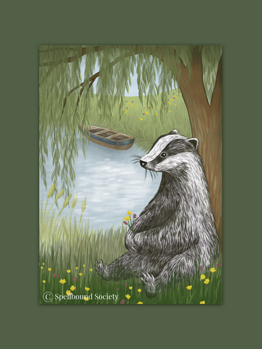 Nostalgic Badger Print