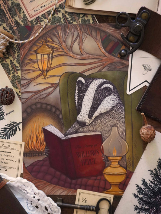 Hermit Badger Print