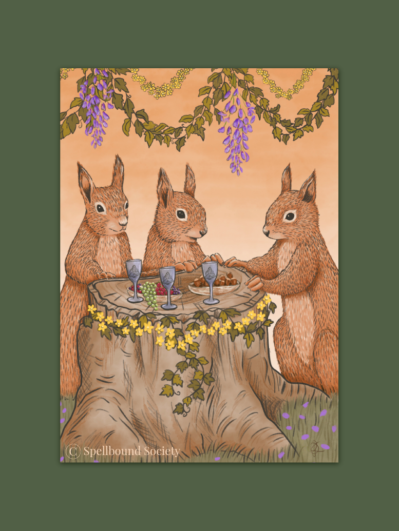 Squirrel Celebration Print