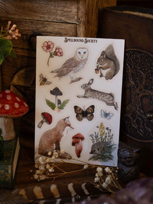Vinyl sticker Sheet Set - Woodland Animals