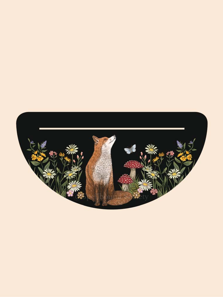 Wooden Moonlight Fox Tarot Card Holder Oracle Card Holder