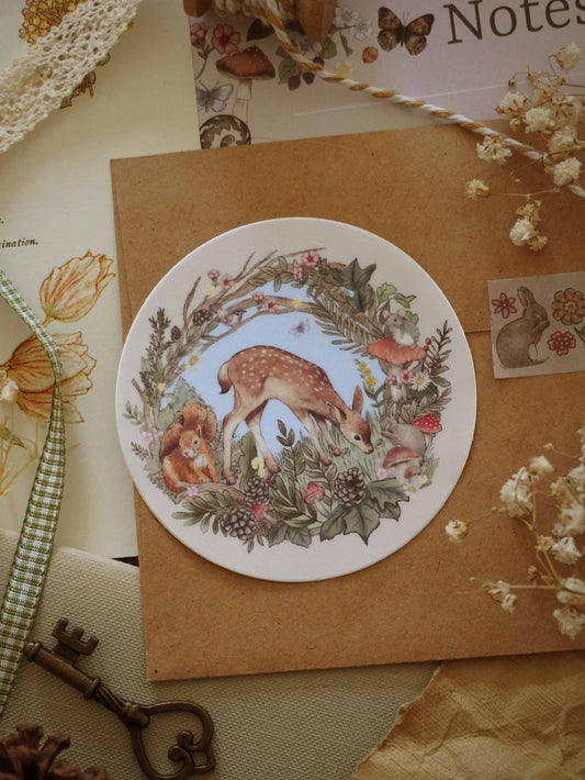 Woodland Circle of Friends Vinyl Sticker