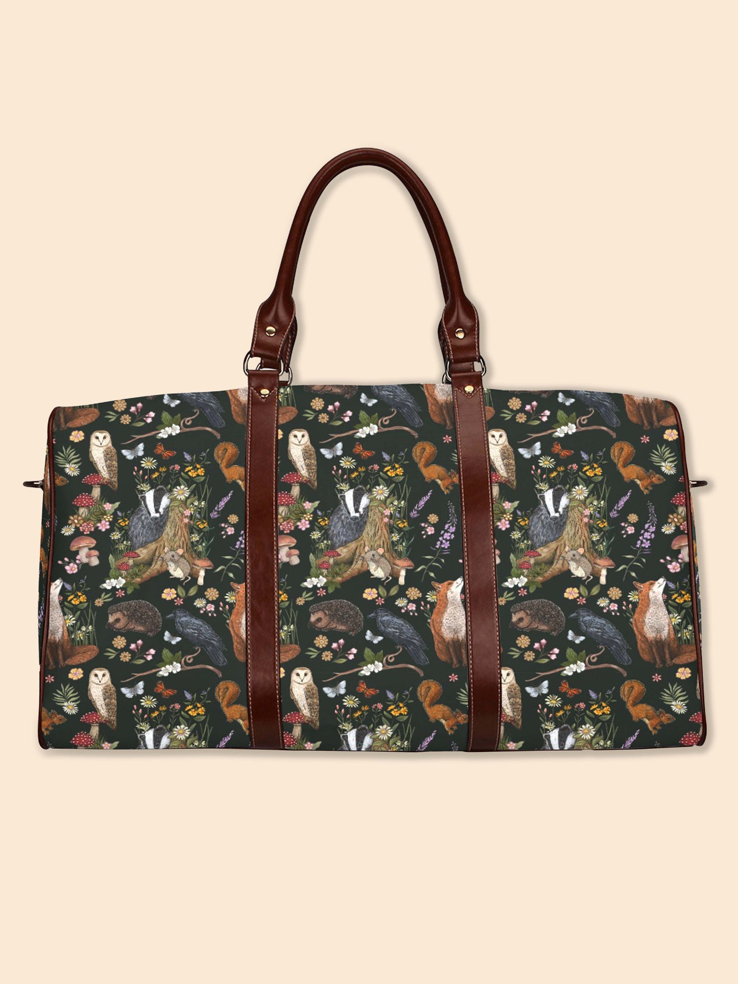 Moonlight Forest Animals Waterproof Travel Bag