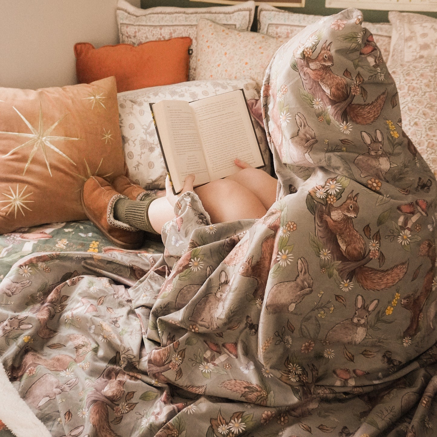 Woodland Light Green Snuggle Blanket