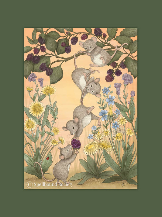 Teamwork Mice Print