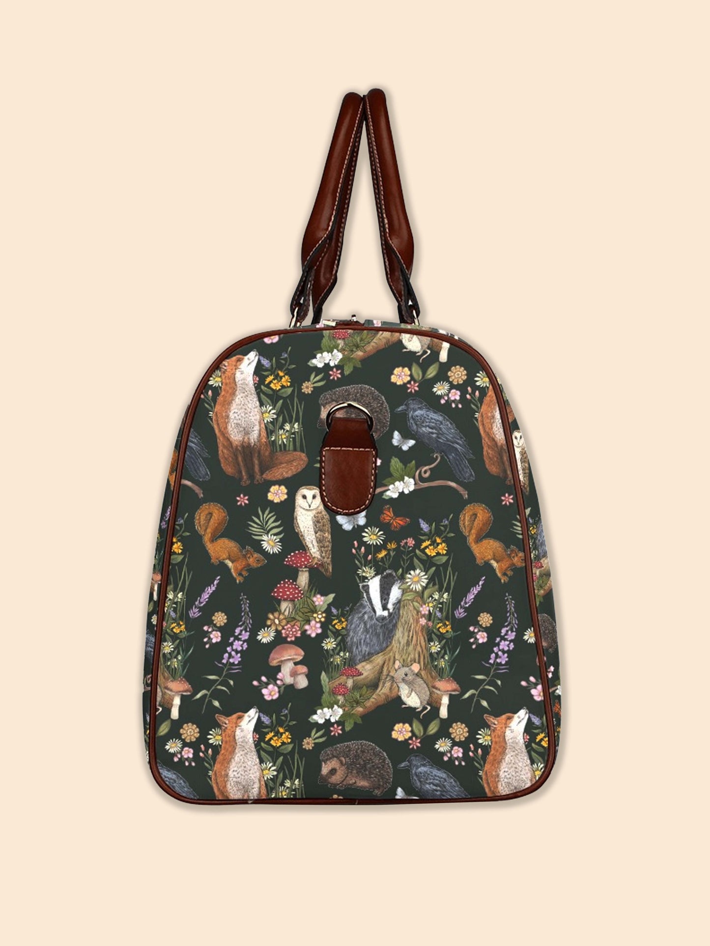Moonlight Forest Animals Waterproof Travel Bag