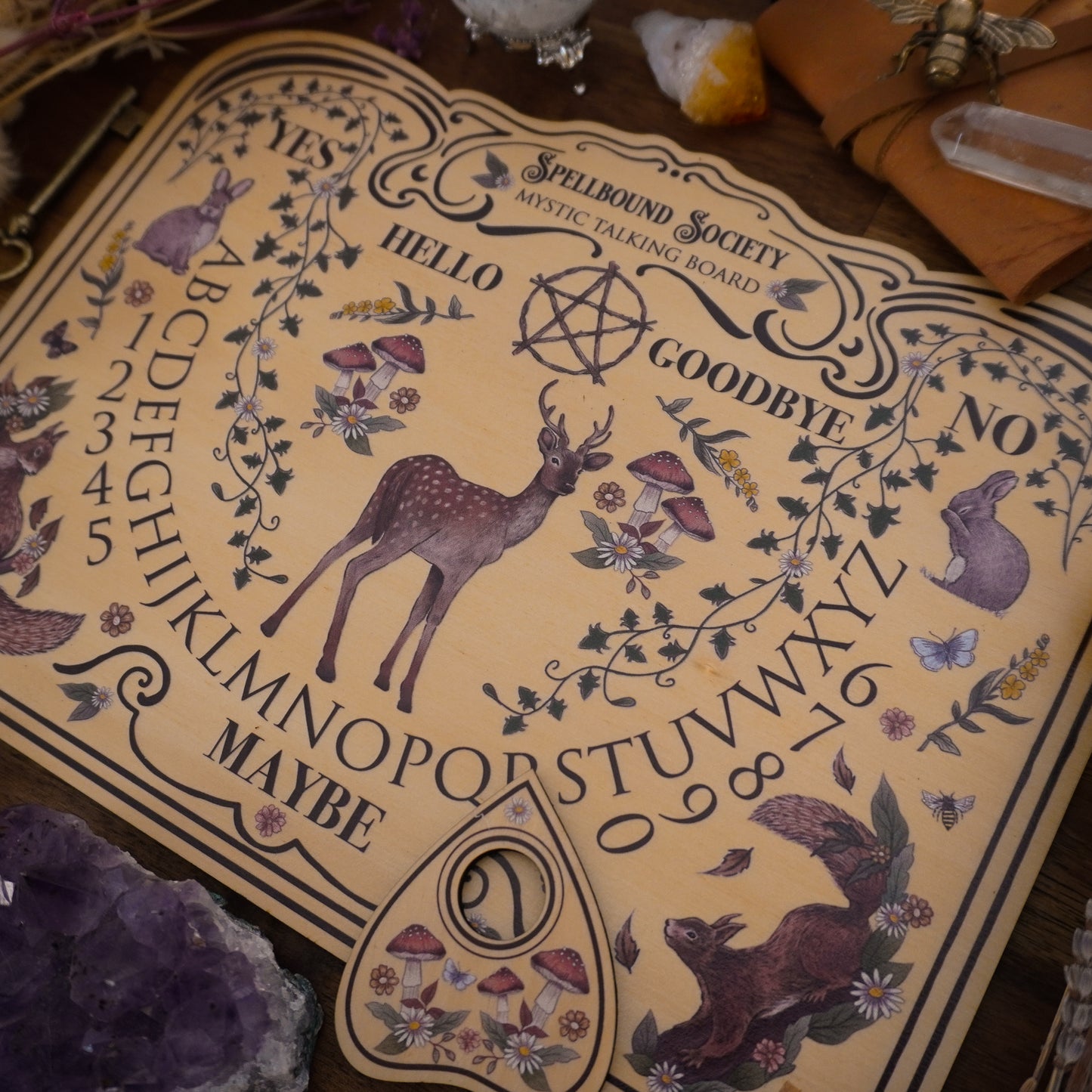 Woodland Animals Spirit Board - Light Wood - Large