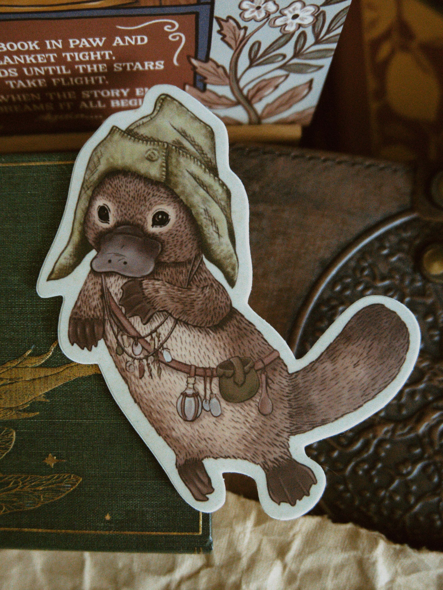 Foraging Platypus Vinyl Sticker