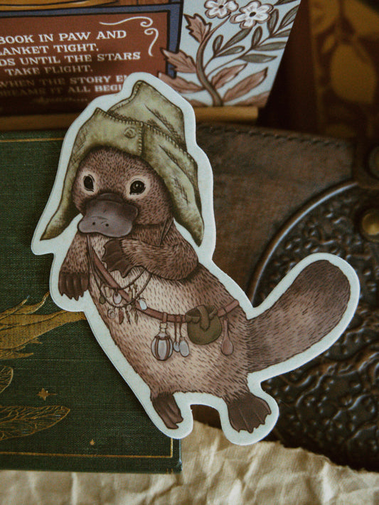 Foraging Platypus Vinyl Sticker