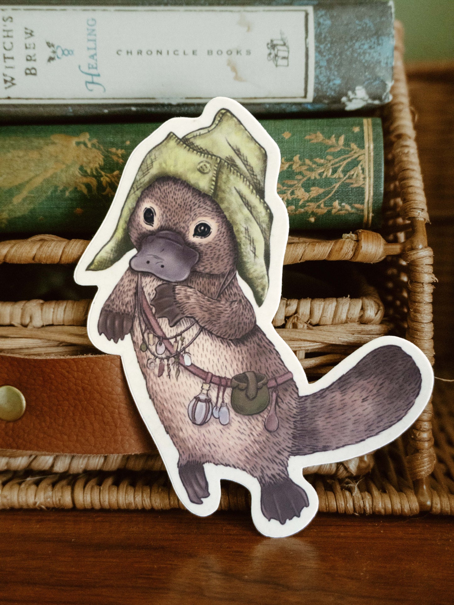 Foraging Platypus Vinyl Sticker