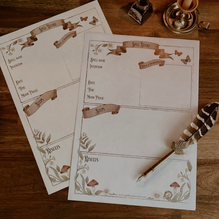 Free Printable Spell Page for Witchcraft Grimoire – Spellbound Society