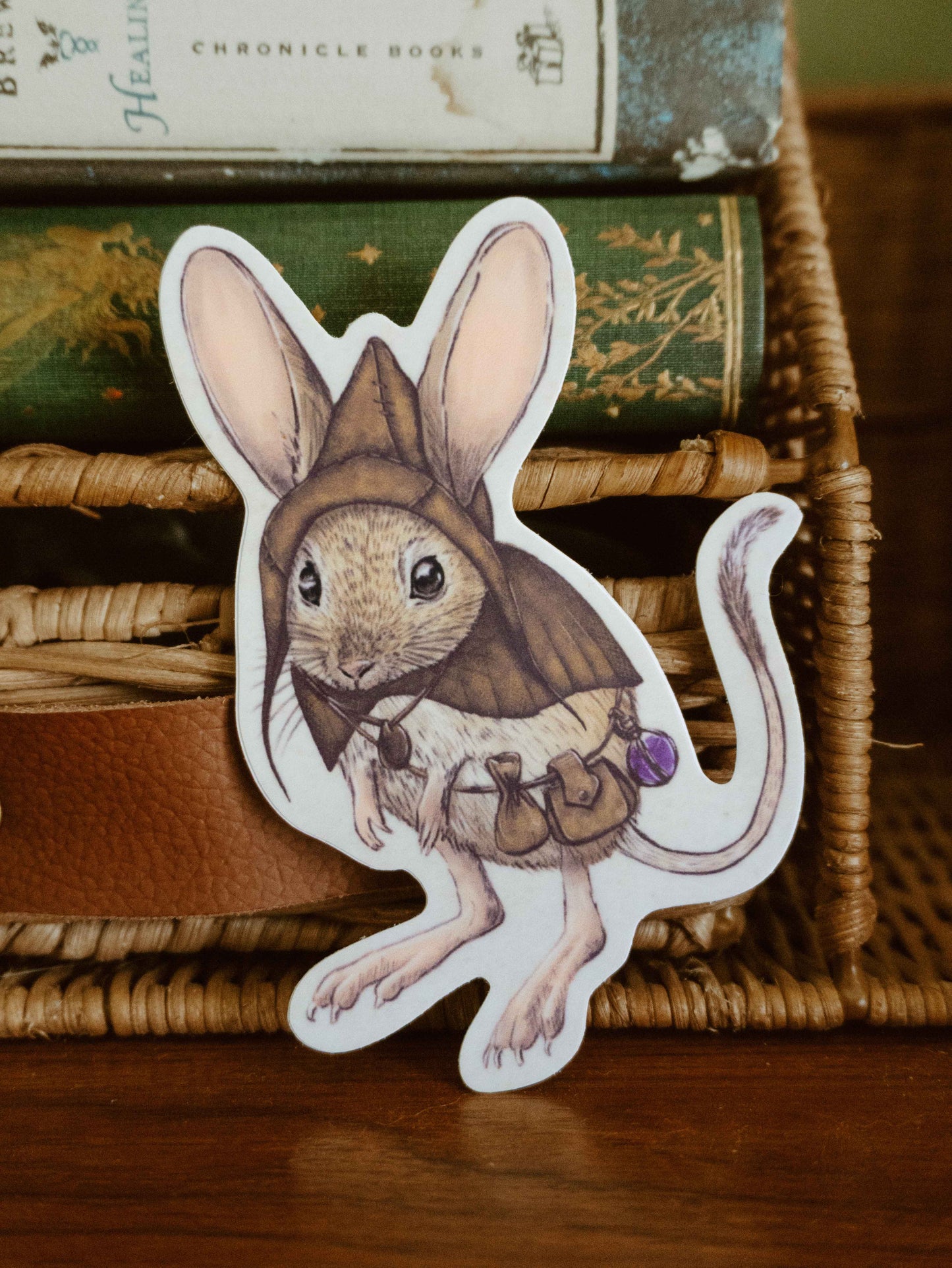 Foraging Mouse Vinyl Sticker