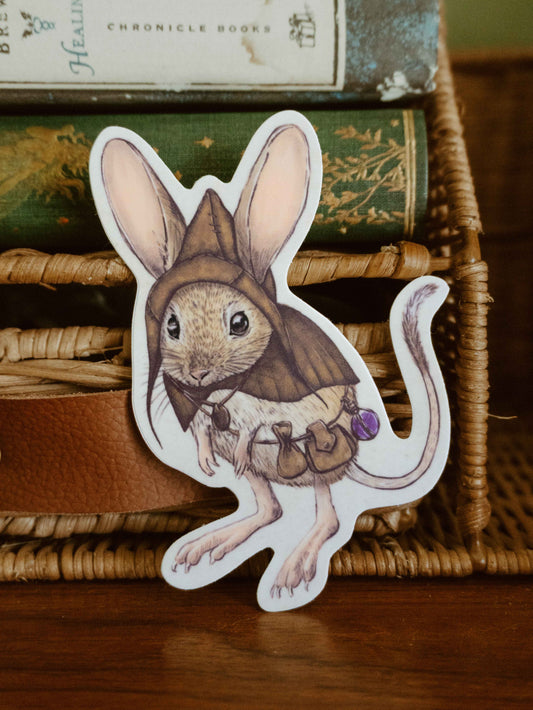Foraging Mouse Vinyl Sticker