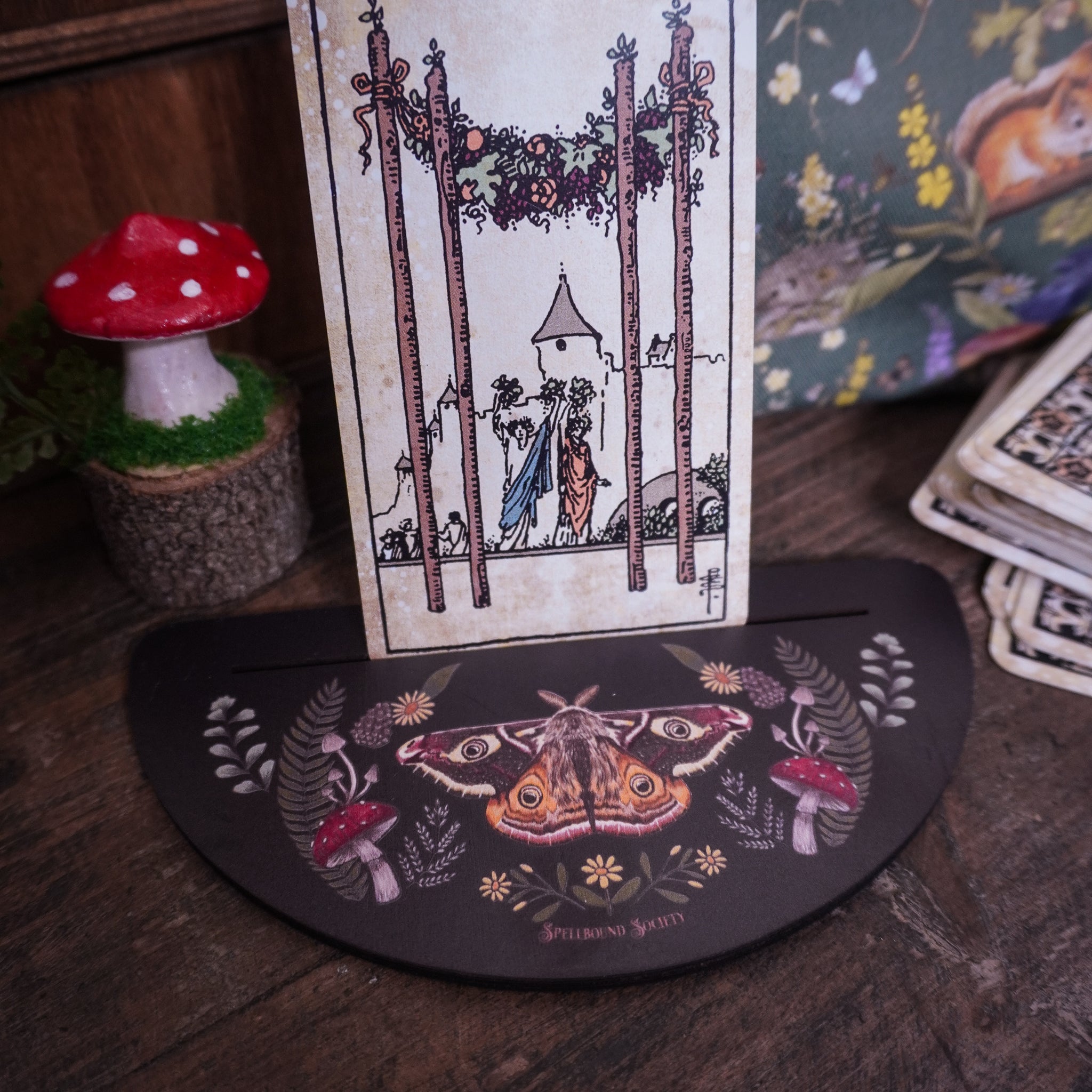 Wooden Moth Tarot Card Holder Oracle Card Holder – Spellbound Society