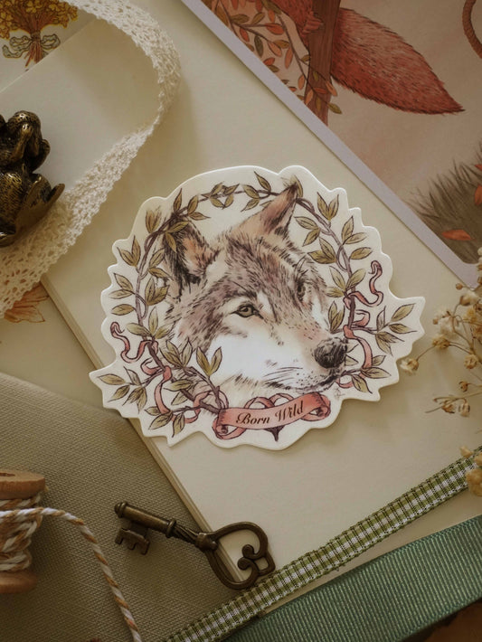 Wolf Die Cut Sticker