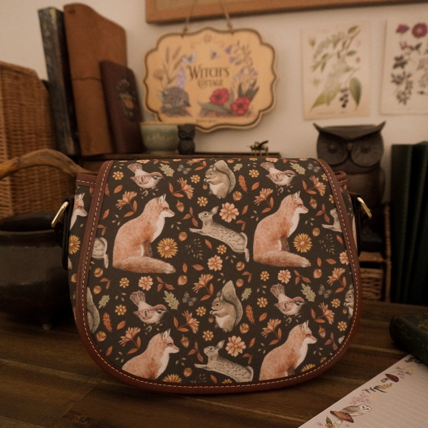 Harvest Home - Dark Background - Saddle Bag