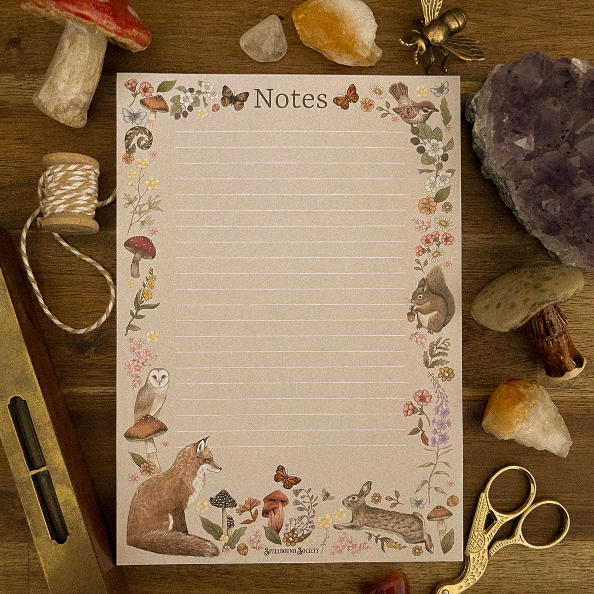 Woodland Animal Notepad – Spellbound Society