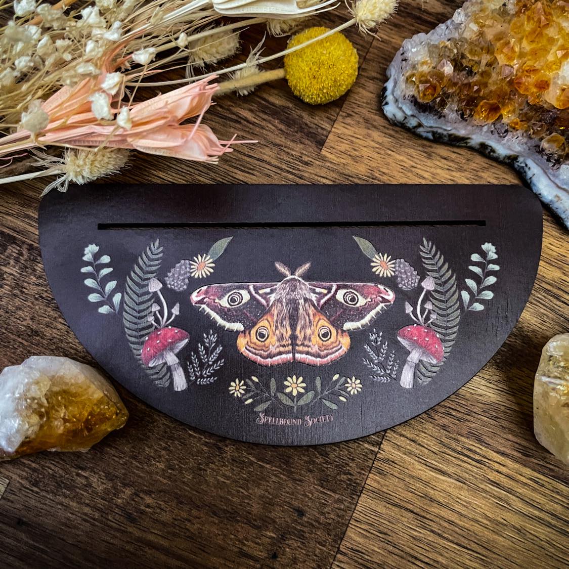 Wooden Moth Tarot Card Holder Oracle Card Holder – Spellbound Society