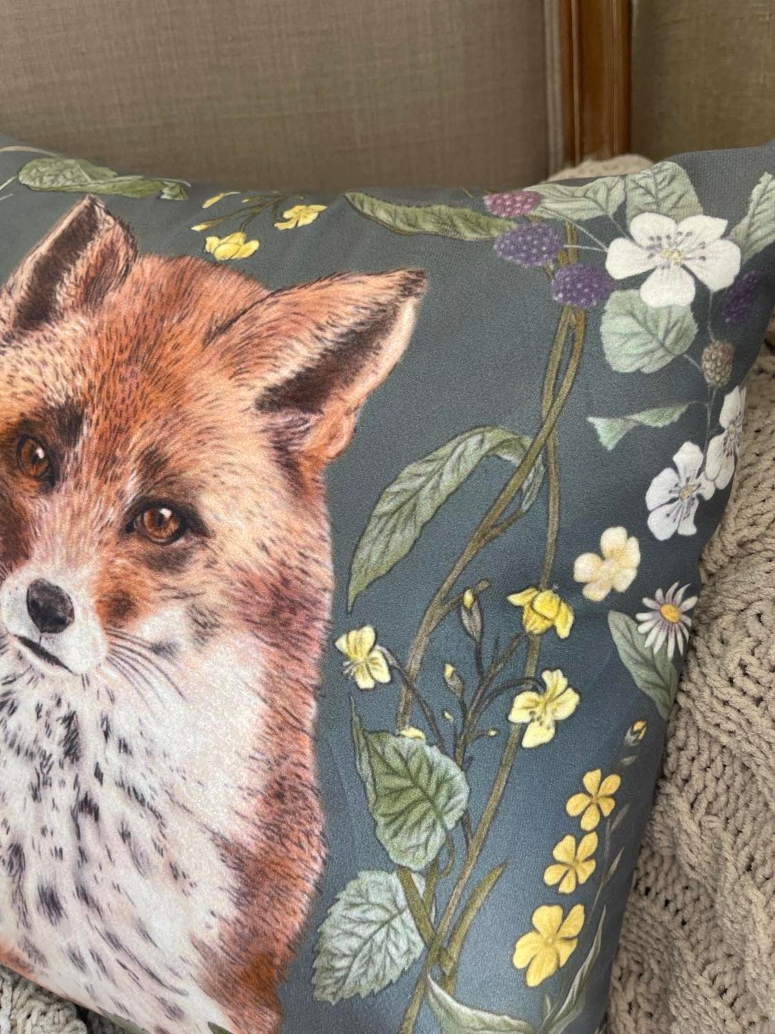 Woodland Fox - Forest Green - Pillow Case
