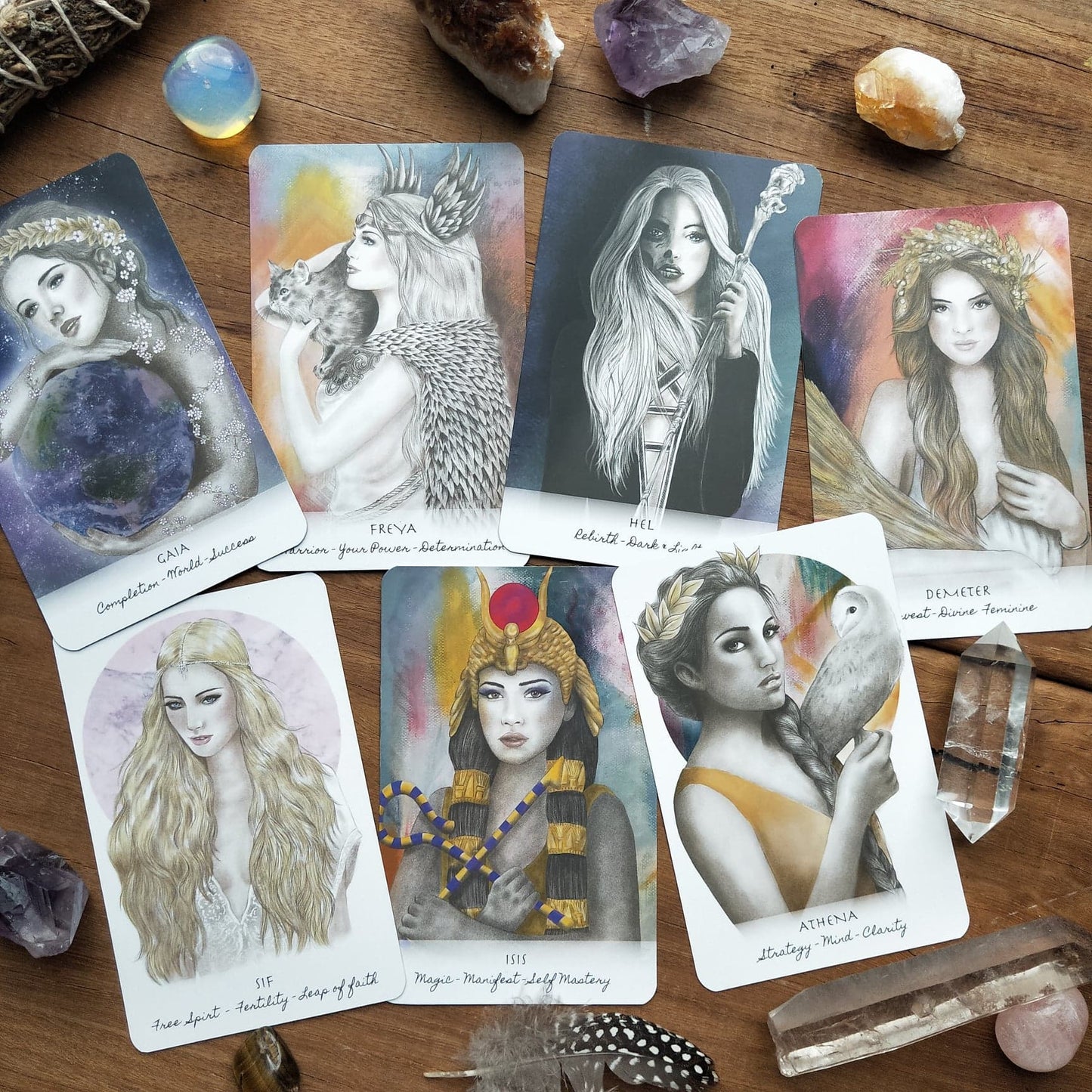 Goddess Spirit Oracle Deck - Indi edition - Includes FREE 5x7" print of your choice