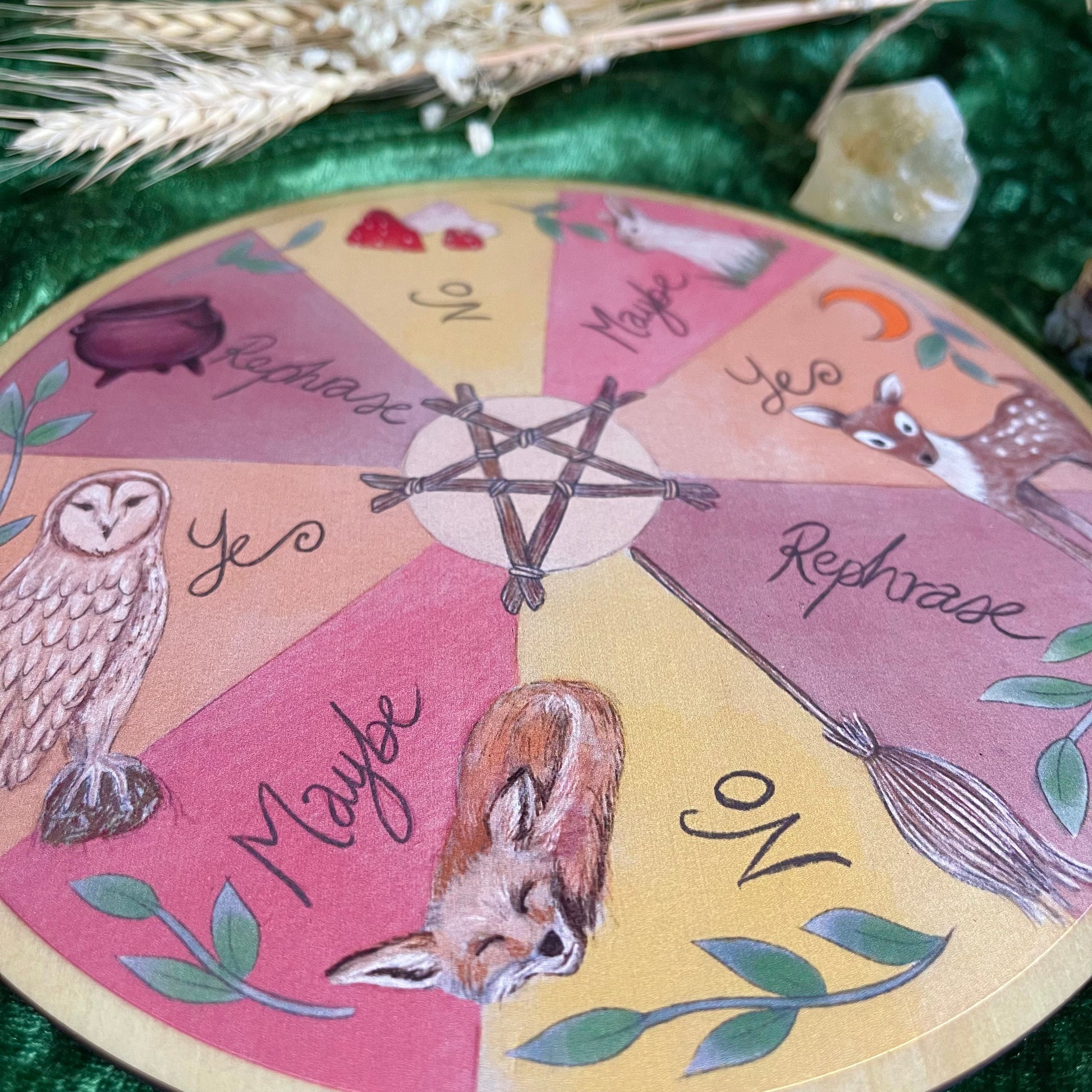 Wooden Woodland Witches Pendulum Board