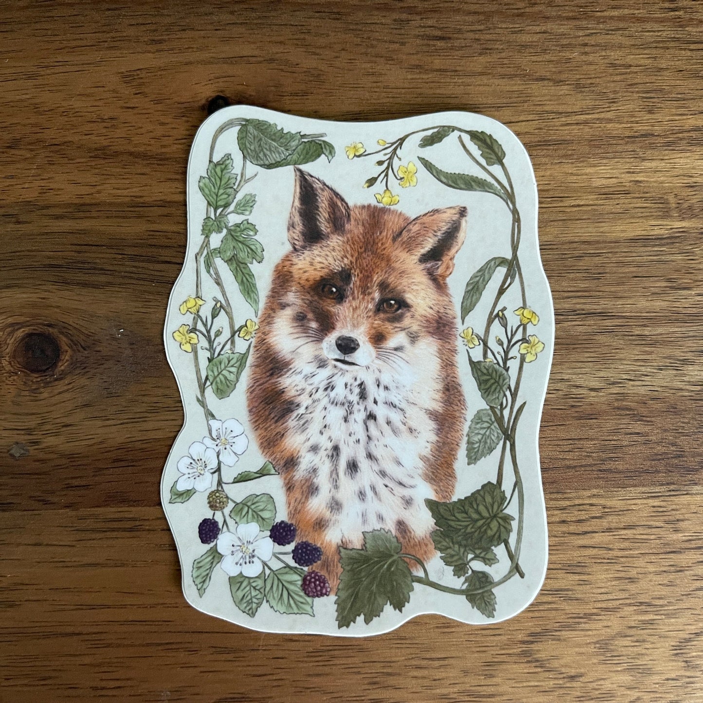 Woodland Fox Hedge Witch Vinyl Die Cut Sticker