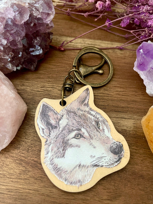 Wolf keyring