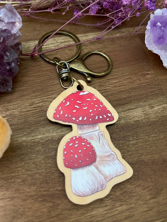 Mushroom keyring